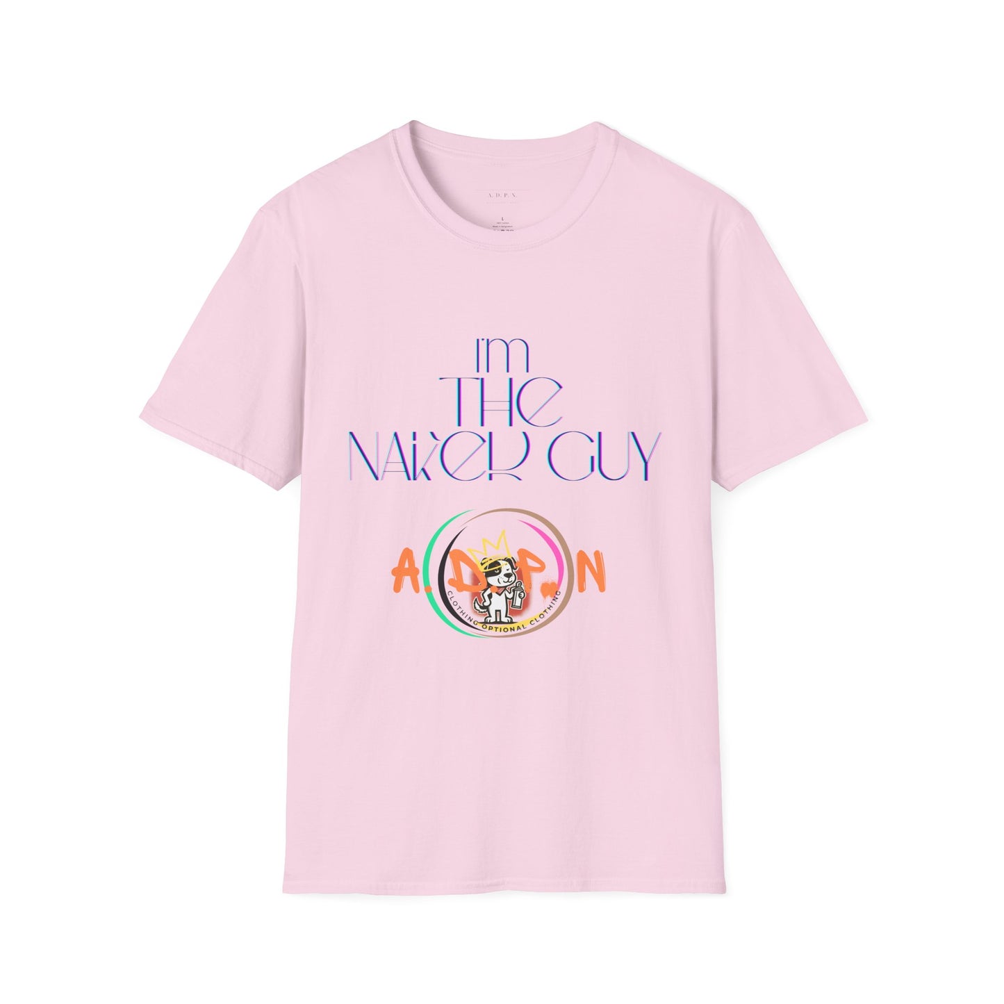 Sidekick in Style- I'm The Naked Guy Unisex Softstyle T-Shirt
