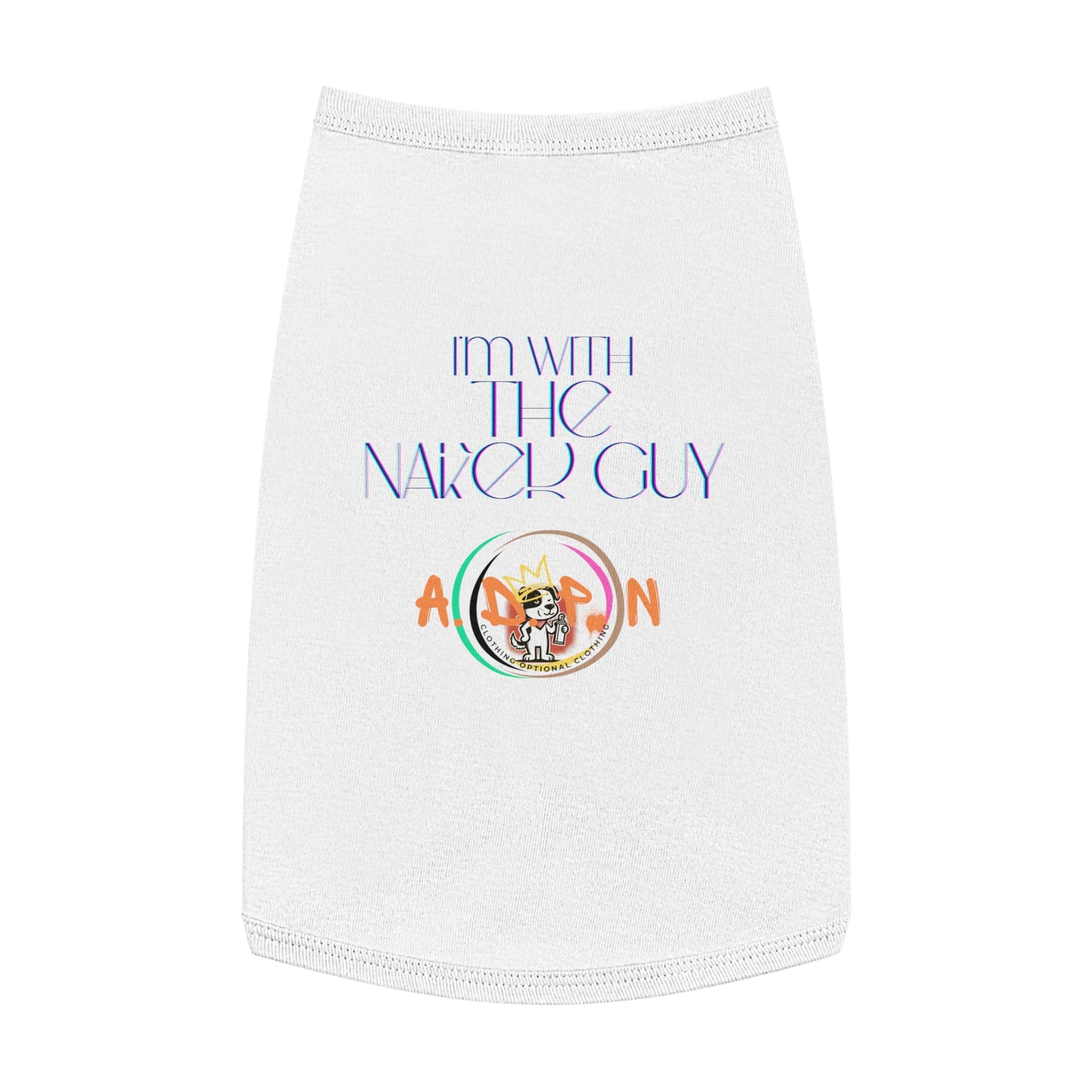Team Party Naked - I'm With The Naked Guy - Pet T-shirt