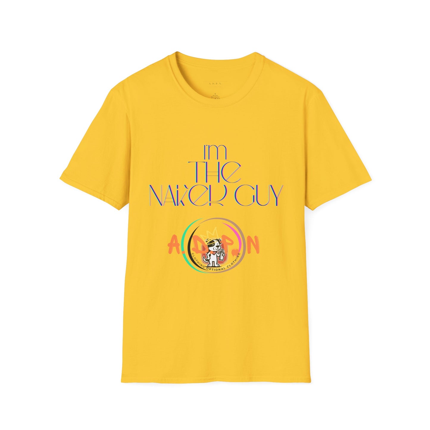 Sidekick in Style- I'm The Naked Guy Unisex Softstyle T-Shirt