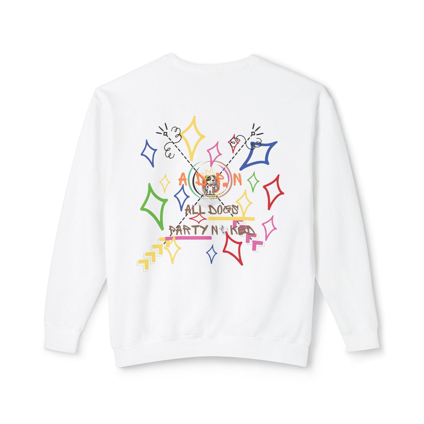 All Dogs Party Naked Crew Neck Sweater