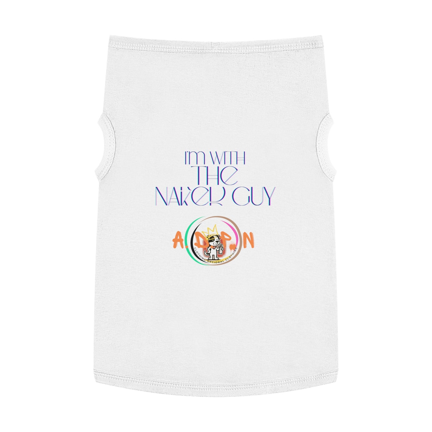 Team Party Naked - I'm With The Naked Guy - Pet T-shirt