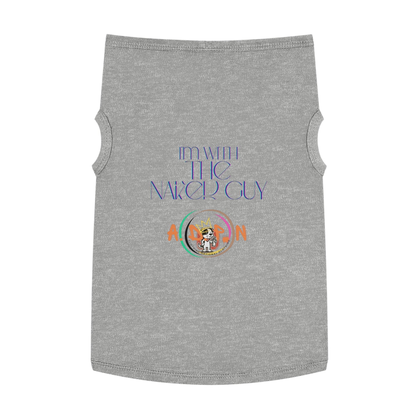 Team Party Naked - I'm With The Naked Guy - Pet T-shirt