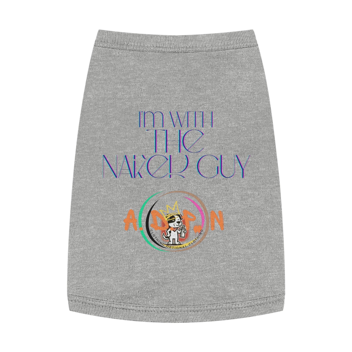 Team Party Naked - I'm With The Naked Guy - Pet T-shirt