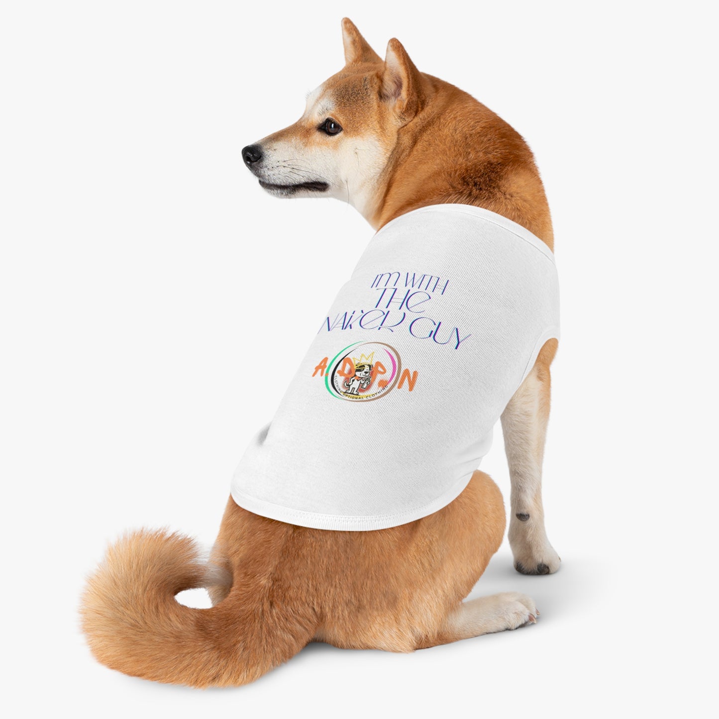 Team Party Naked - I'm With The Naked Guy - Pet T-shirt