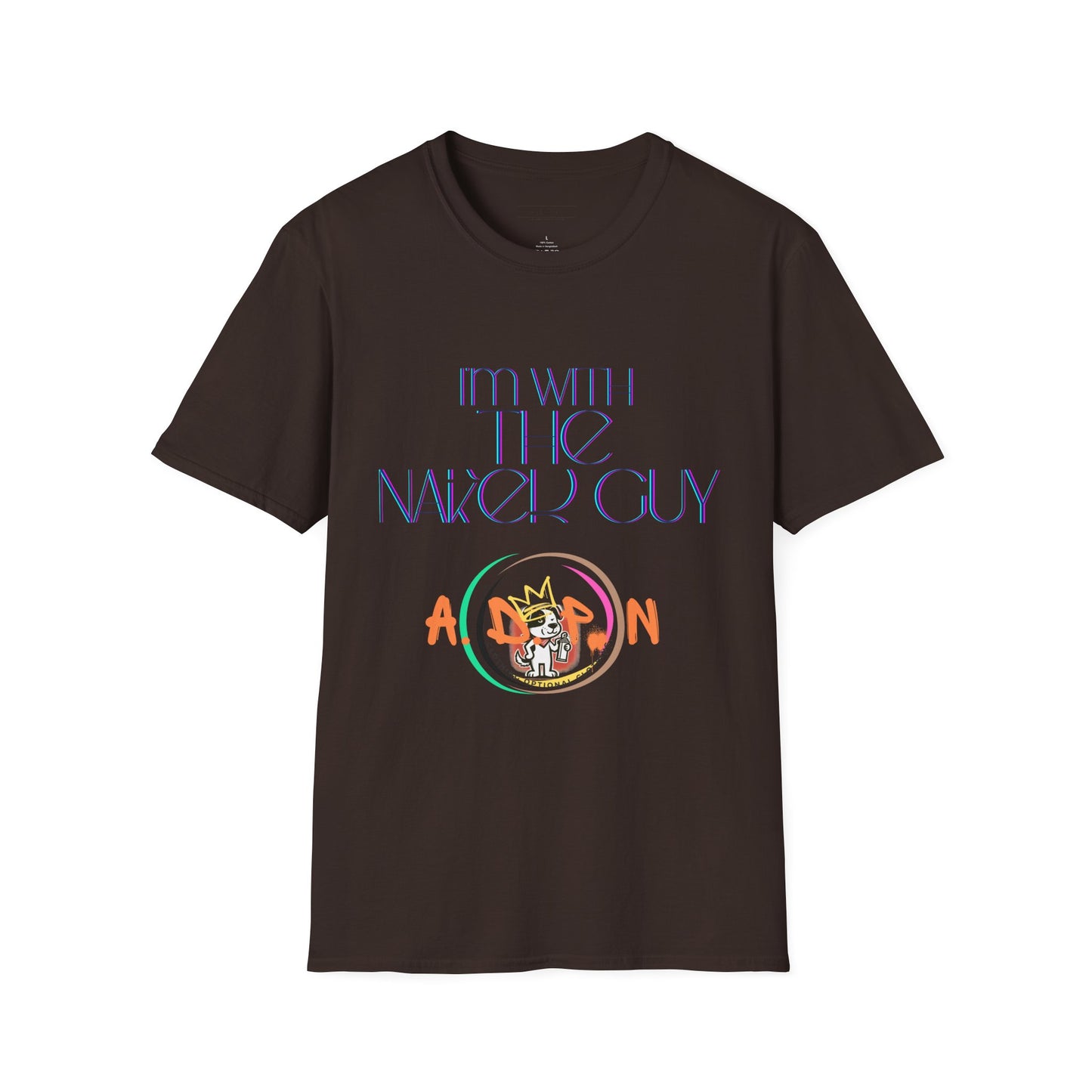 Sidekick in Style- I'm With The Naked Guy Unisex Softstyle T-Shirt