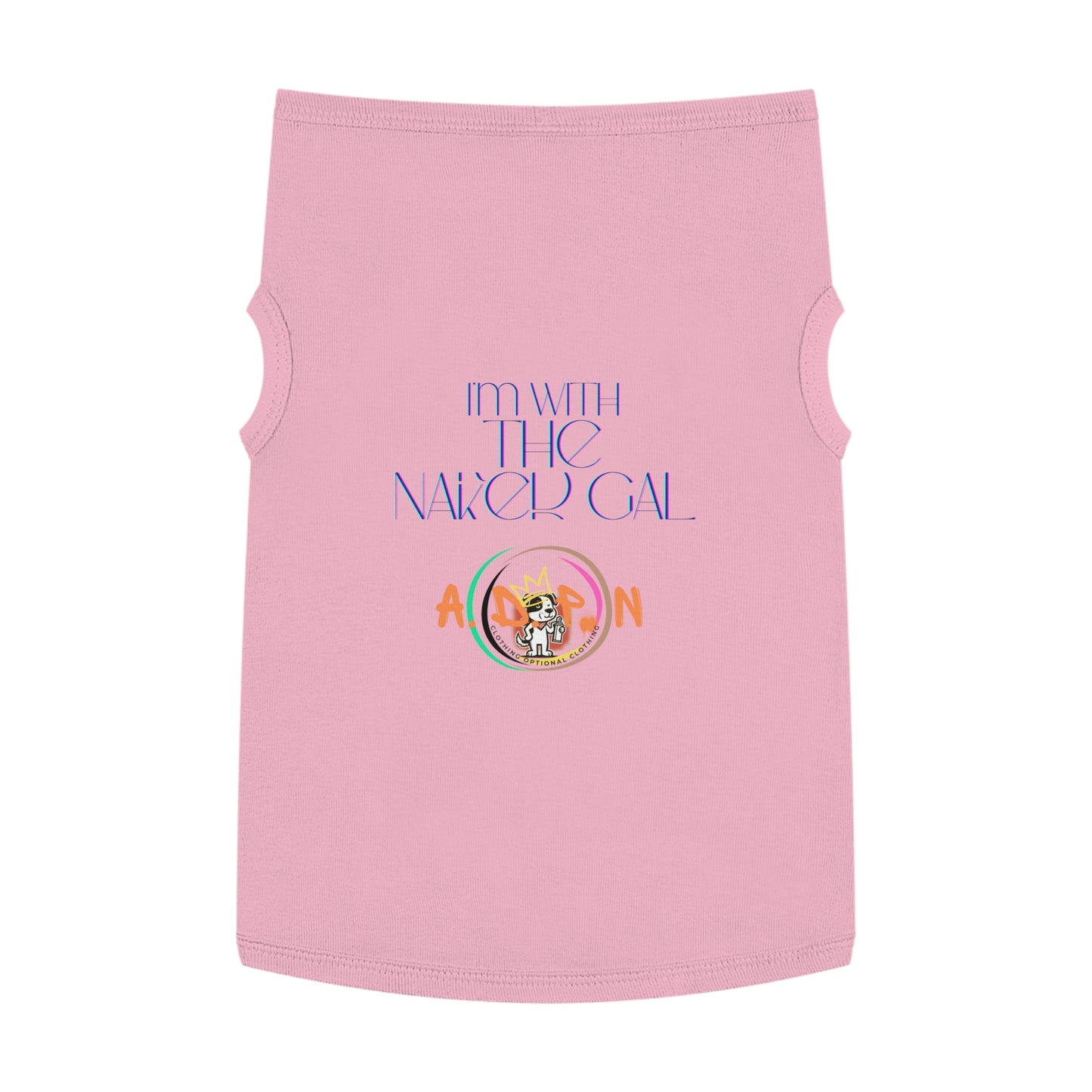 Team Naked Party - I'm With the Naked Gal Pet T-shirt
