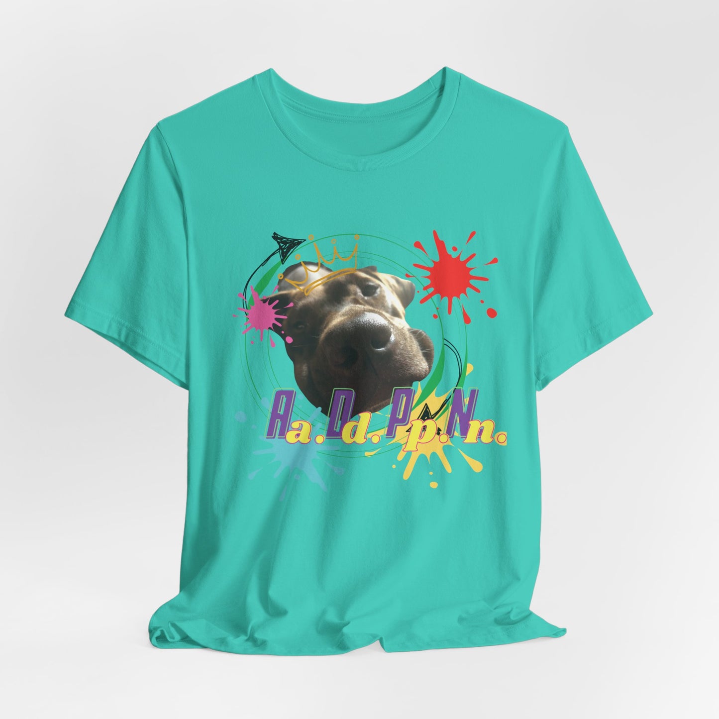 All Dogs Party Naked – Chocolate Lab Crew Neck T-Shirt