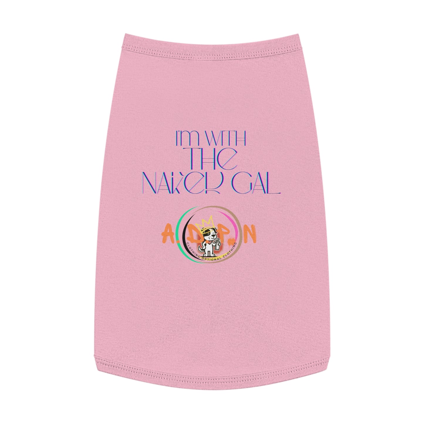 Team Naked Party - I'm With the Naked Gal Pet T-shirt
