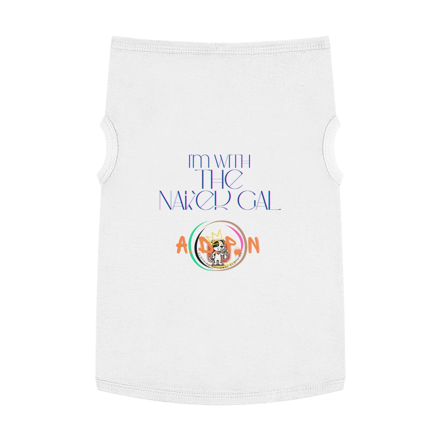 Team Naked Party - I'm With the Naked Gal Pet T-shirt