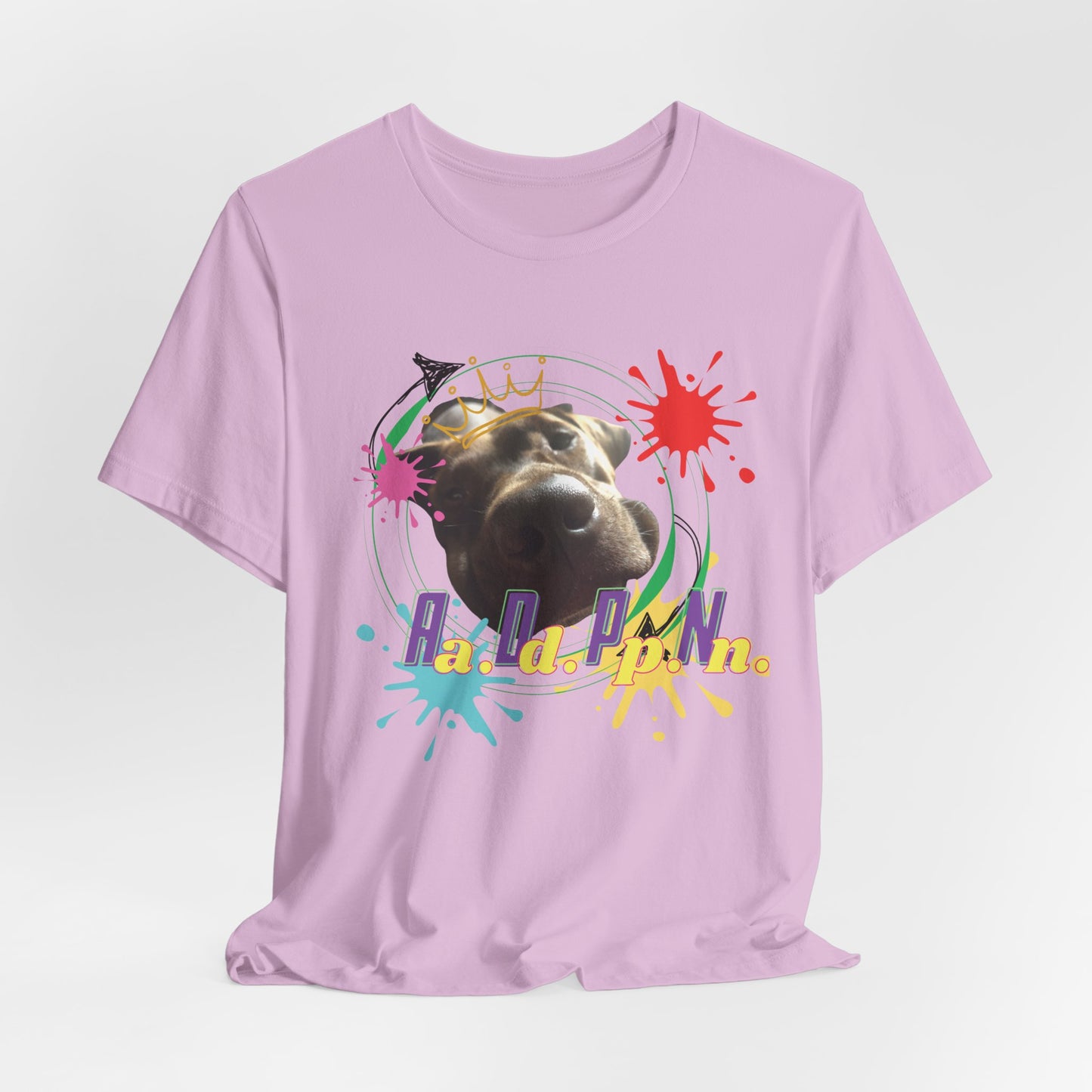 All Dogs Party Naked – Chocolate Lab Crew Neck T-Shirt