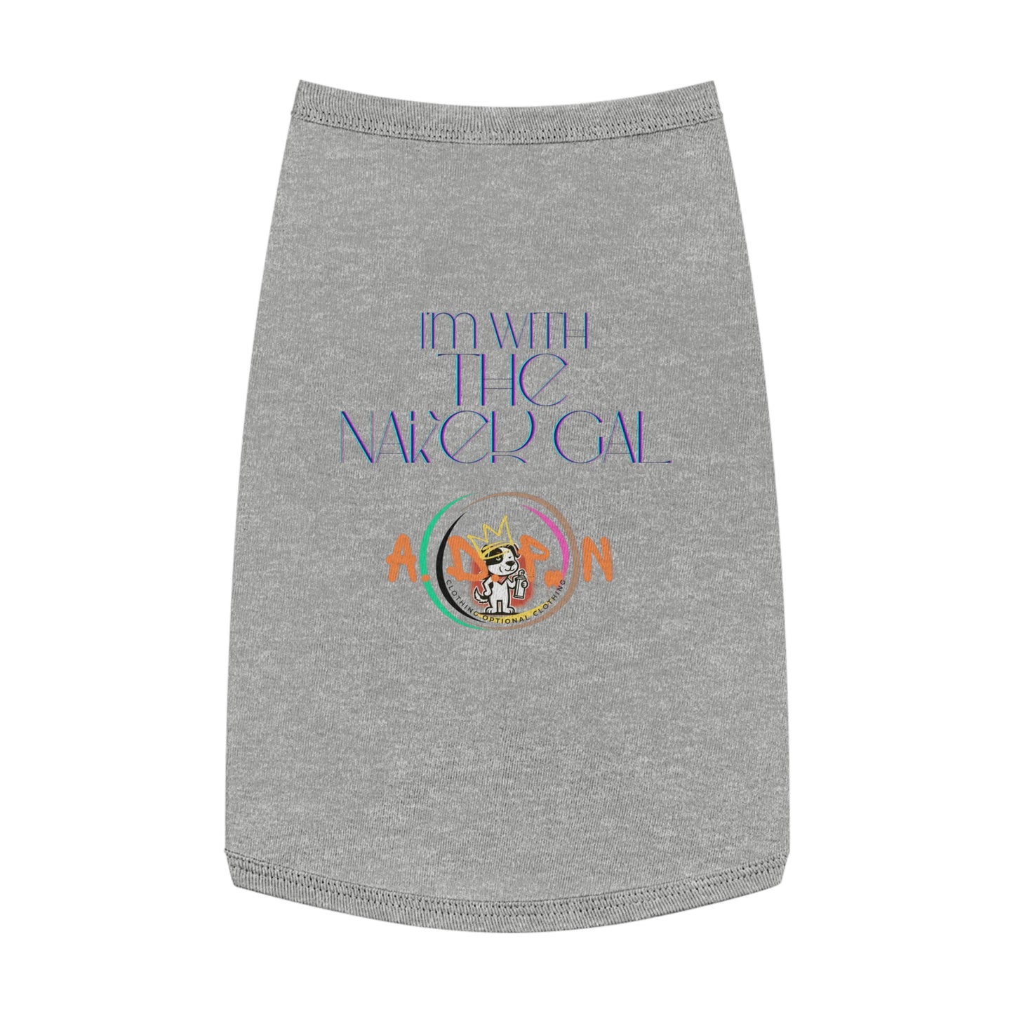 Team Naked Party - I'm With the Naked Gal Pet T-shirt