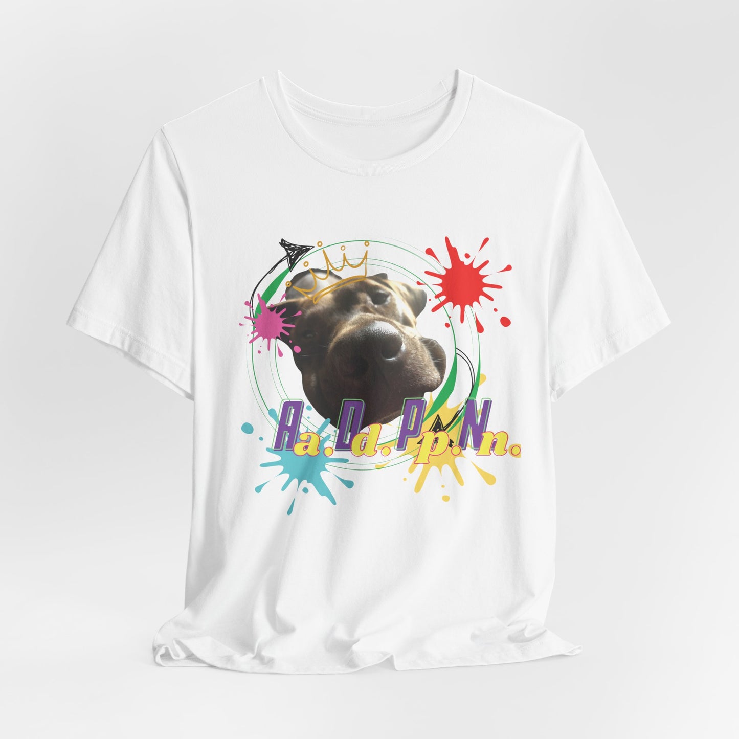 All Dogs Party Naked – Chocolate Lab Crew Neck T-Shirt