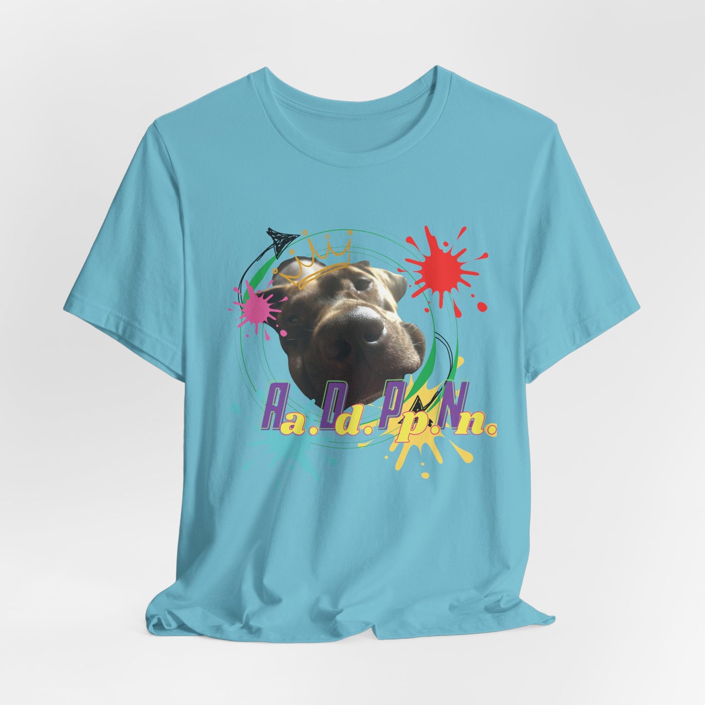 All Dogs Party Naked – Chocolate Lab Crew Neck T-Shirt