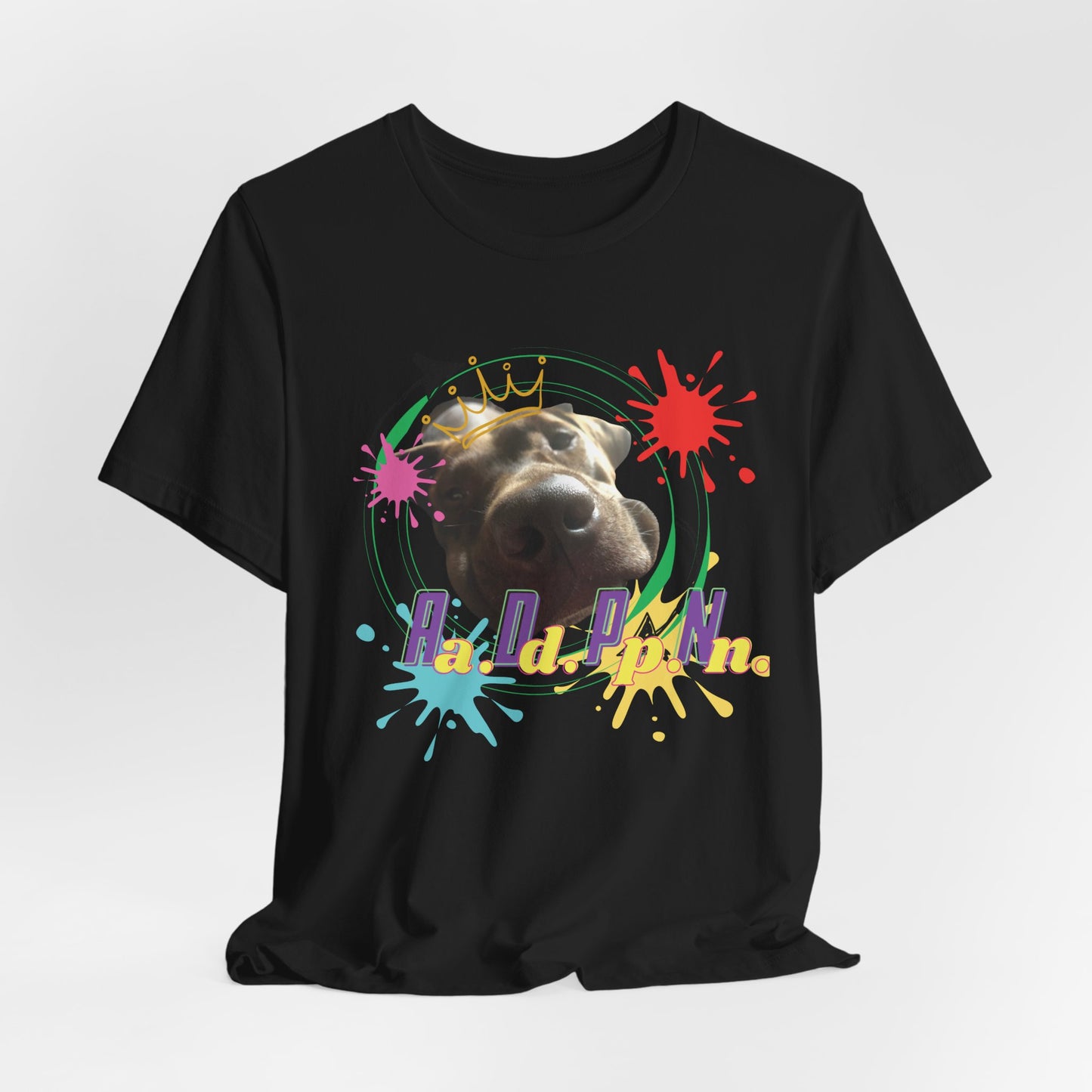 All Dogs Party Naked – Chocolate Lab Crew Neck T-Shirt