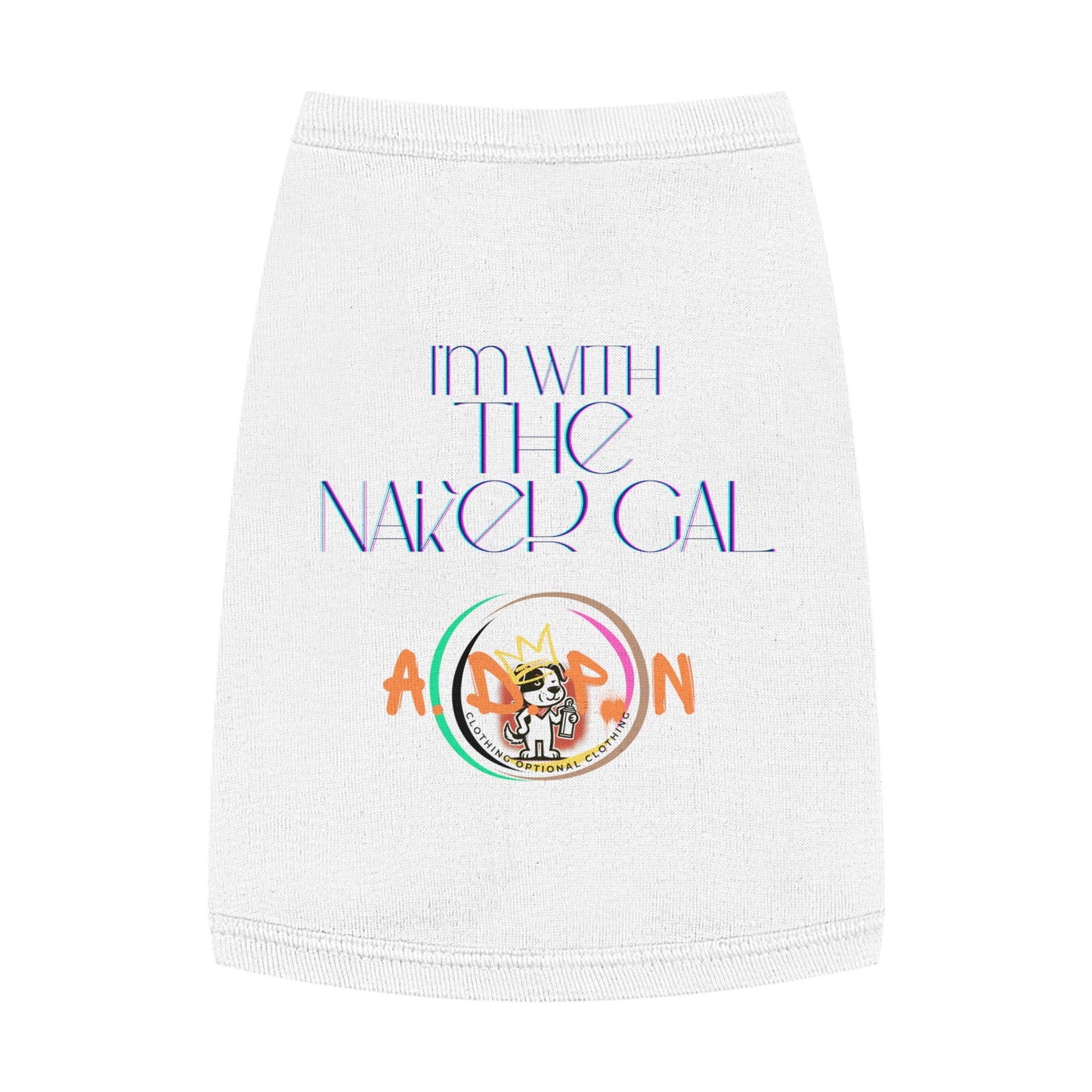 Team Naked Party - I'm With the Naked Gal Pet T-shirt