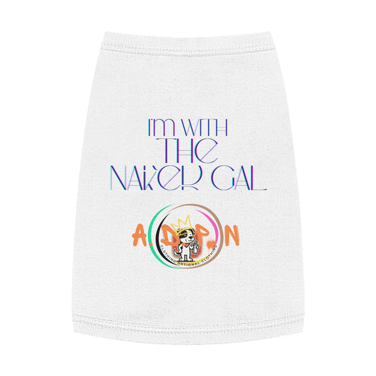 Team Naked Party - I'm With the Naked Gal Pet T-shirt