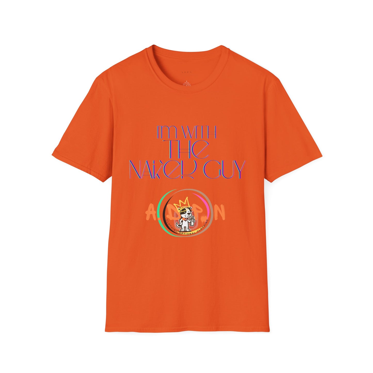 Sidekick in Style- I'm With The Naked Guy Unisex Softstyle T-Shirt
