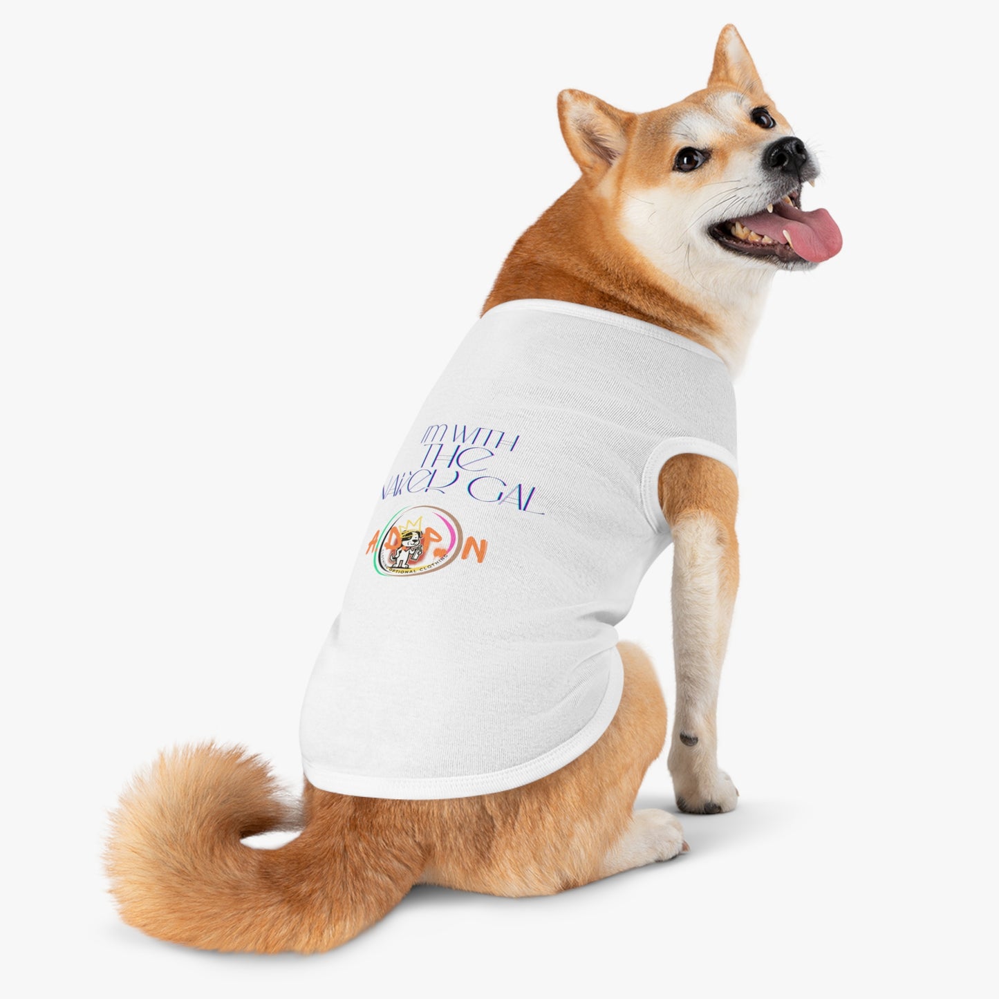 Team Naked Party - I'm With the Naked Gal Pet T-shirt