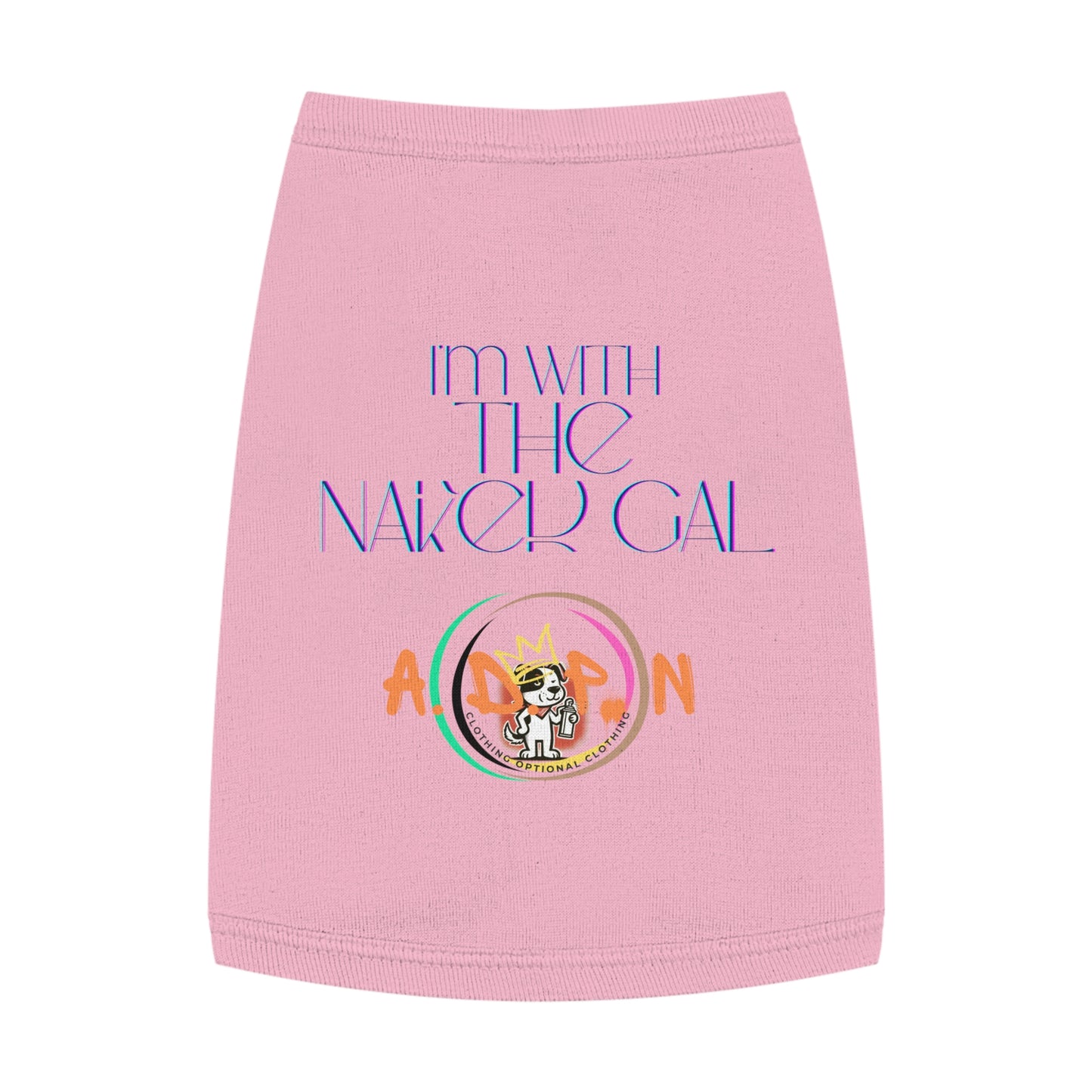 Team Naked Party - I'm With the Naked Gal Pet T-shirt