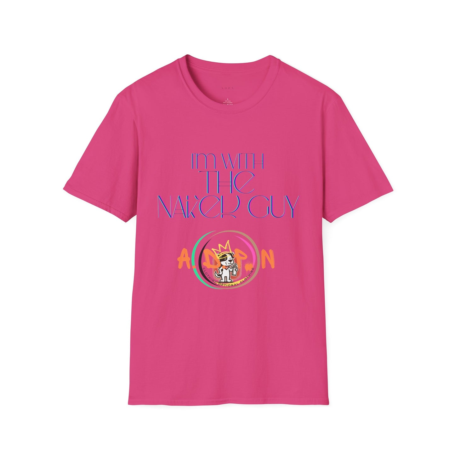 Sidekick in Style- I'm With The Naked Guy Unisex Softstyle T-Shirt