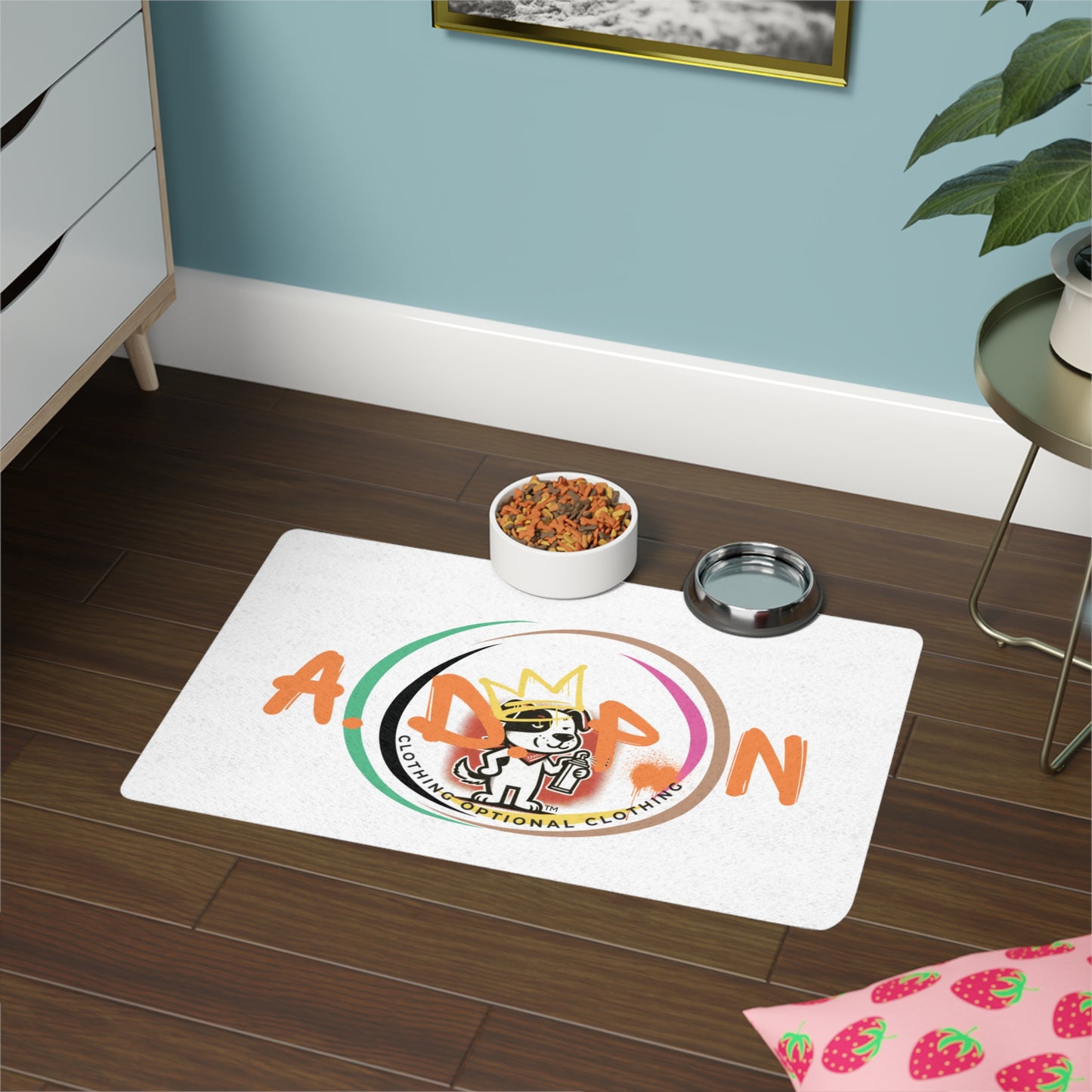 Cute Pet Food Mat | Non-Slip Dog Feeding Mat | 12x18 inch