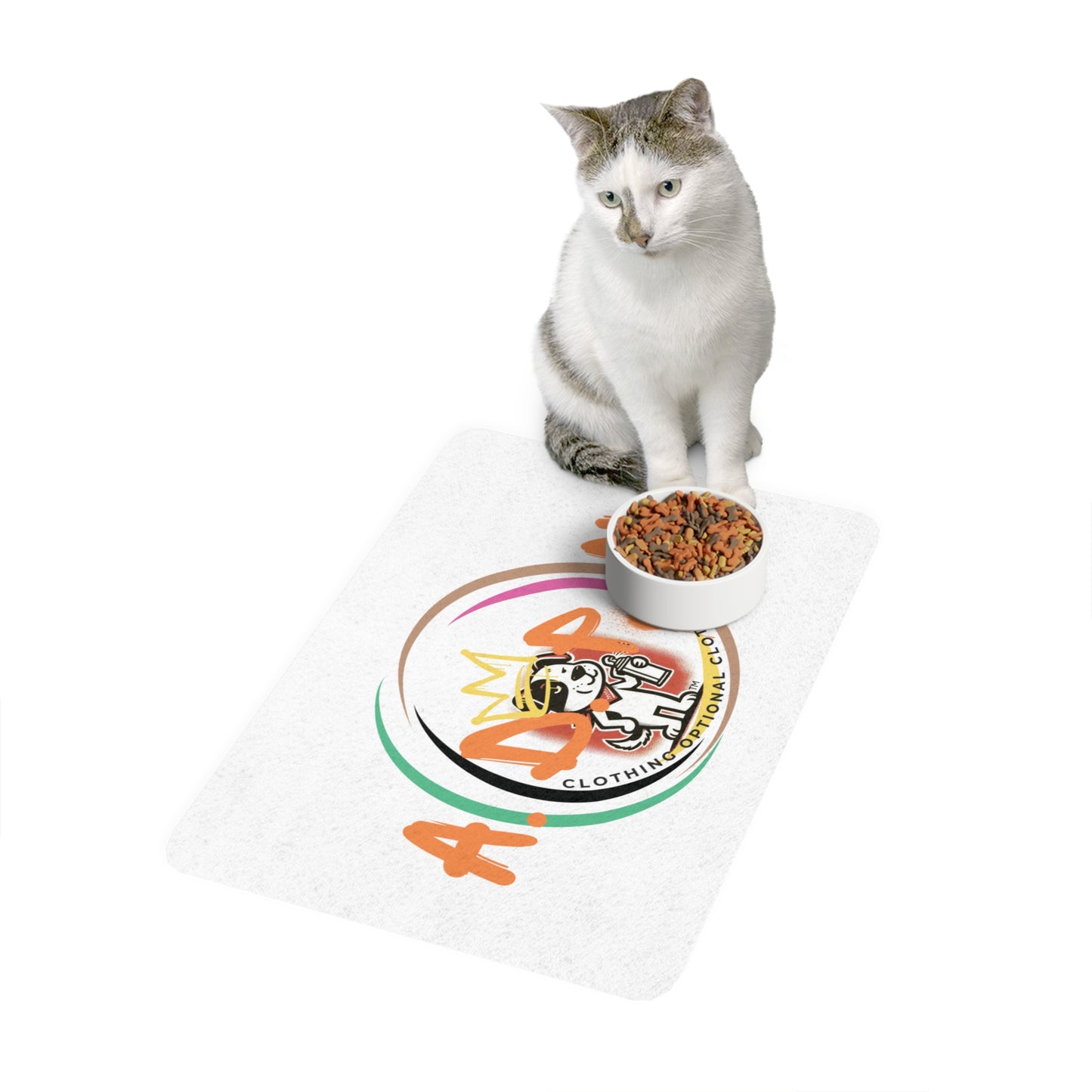 Cute Pet Food Mat | Non-Slip Dog Feeding Mat | 12x18 inch