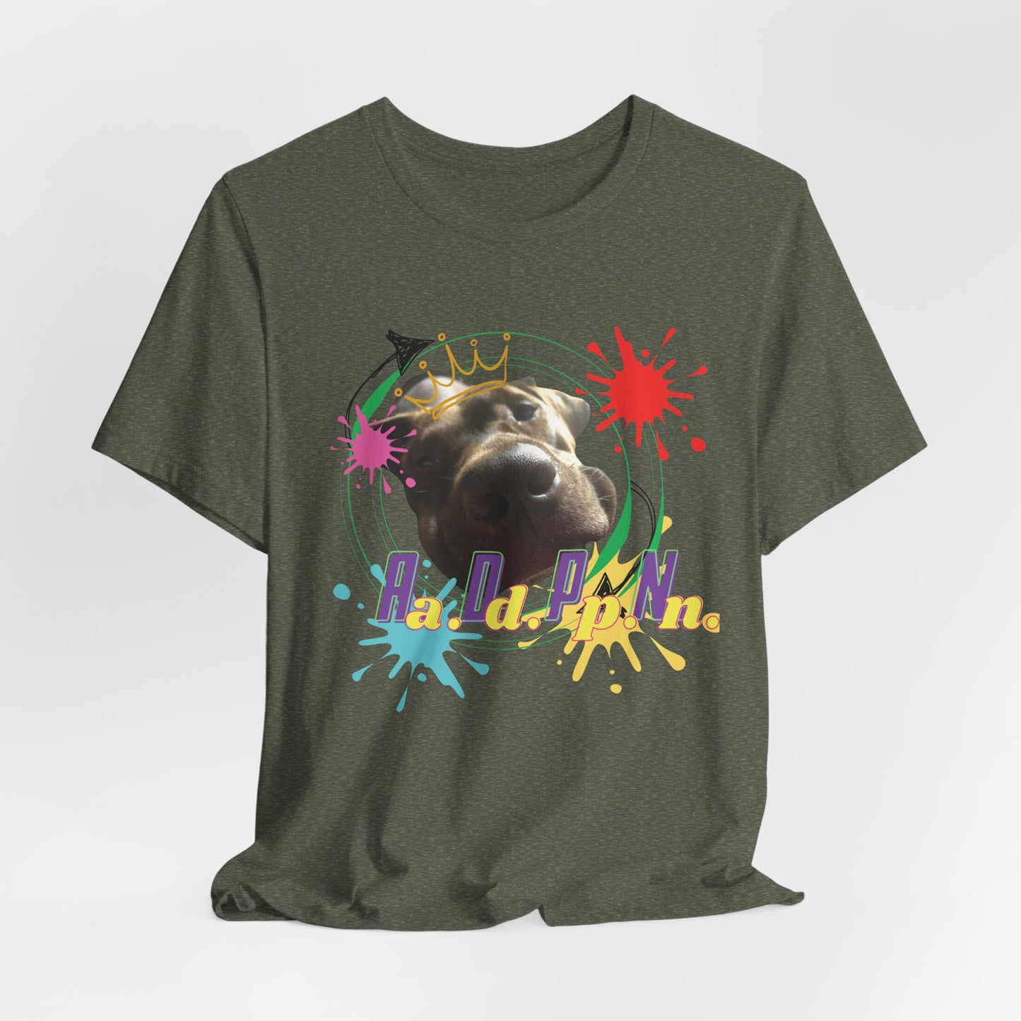 All Dogs Party Naked – Chocolate Lab Crew Neck T-Shirt